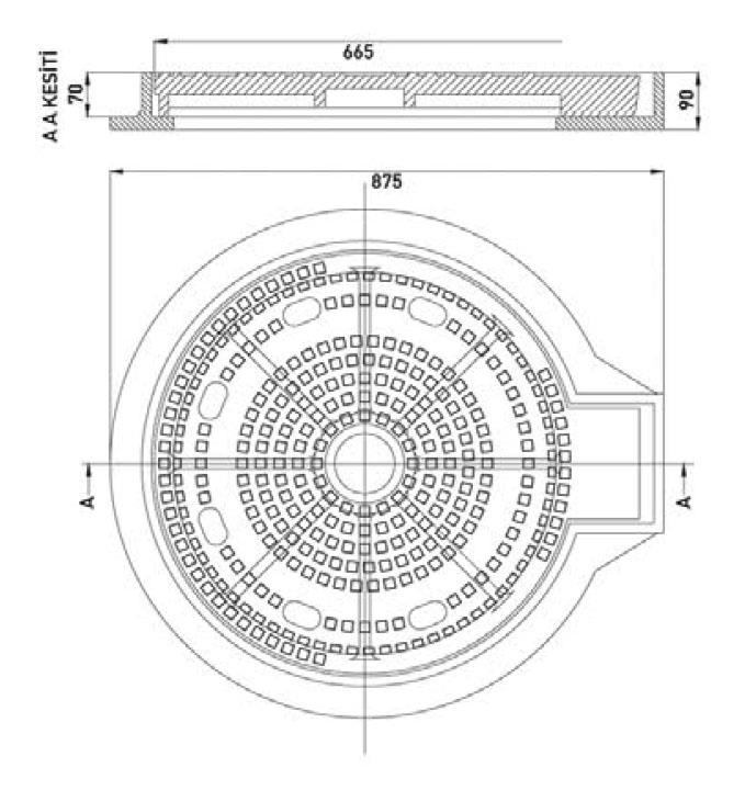 Menteşeli Kanalizasyon Rögar Kapağı pd6005