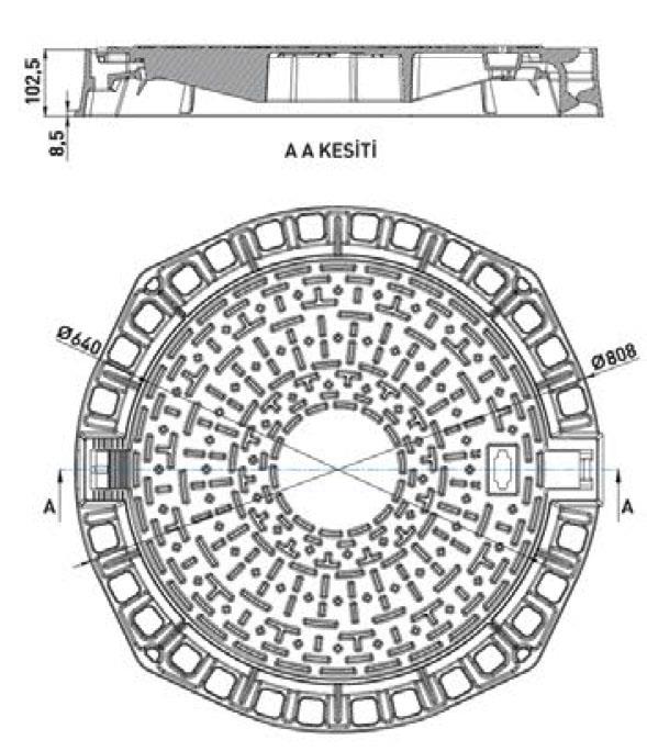 Menteşeli Kanalizasyon Rögar Kapağı pd6011
