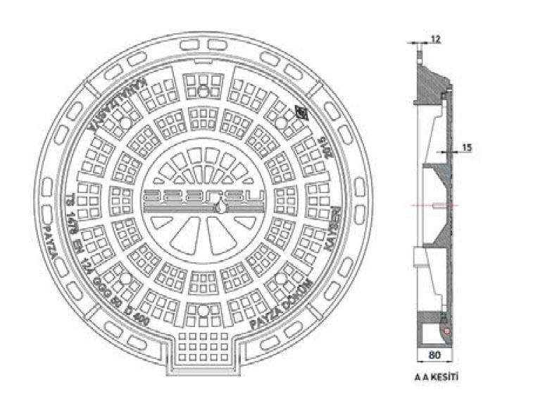 Menteşeli Kanalizasyon Rögar Kapağı pd6018